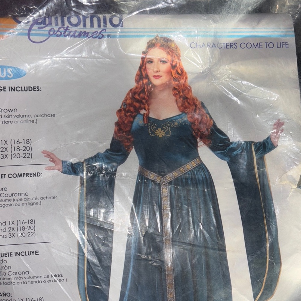 California Costumes Regal Blue and Gold Dress